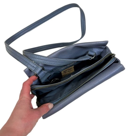 MATT & NAT Grey/Blue Crossbody Bag - Picture 3 of 4